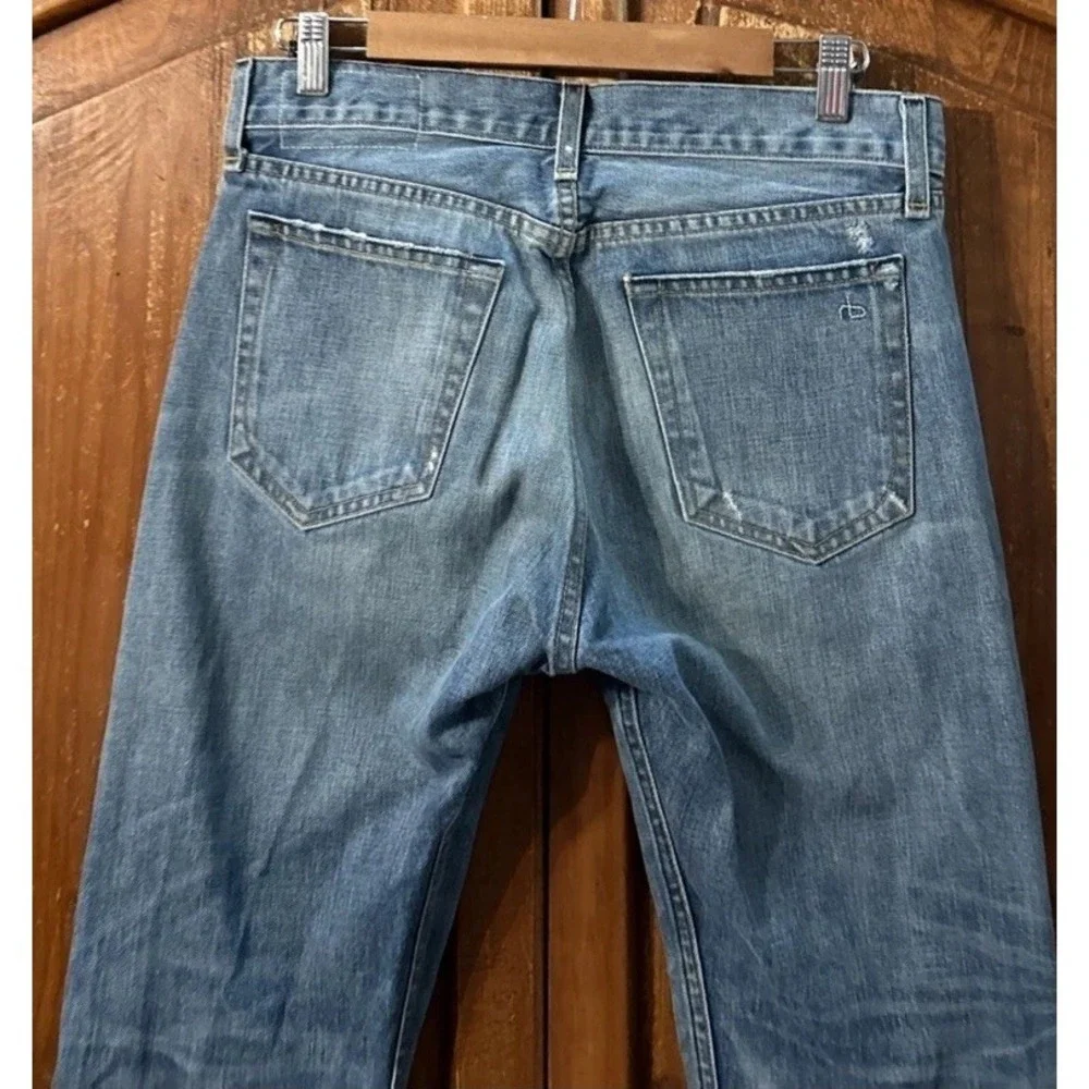 Mens Rag & Bone Standard Issue Jeans Fit 2 Slim Leg Sz 30 Distressed